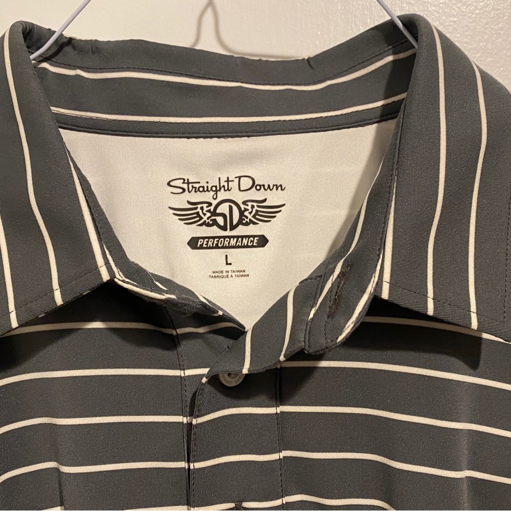 Straight Down Performance Golf Shirt/ Euc/ Large - image 2